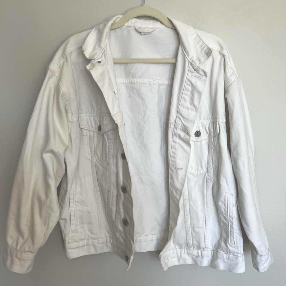 H&M White Denim Jacket